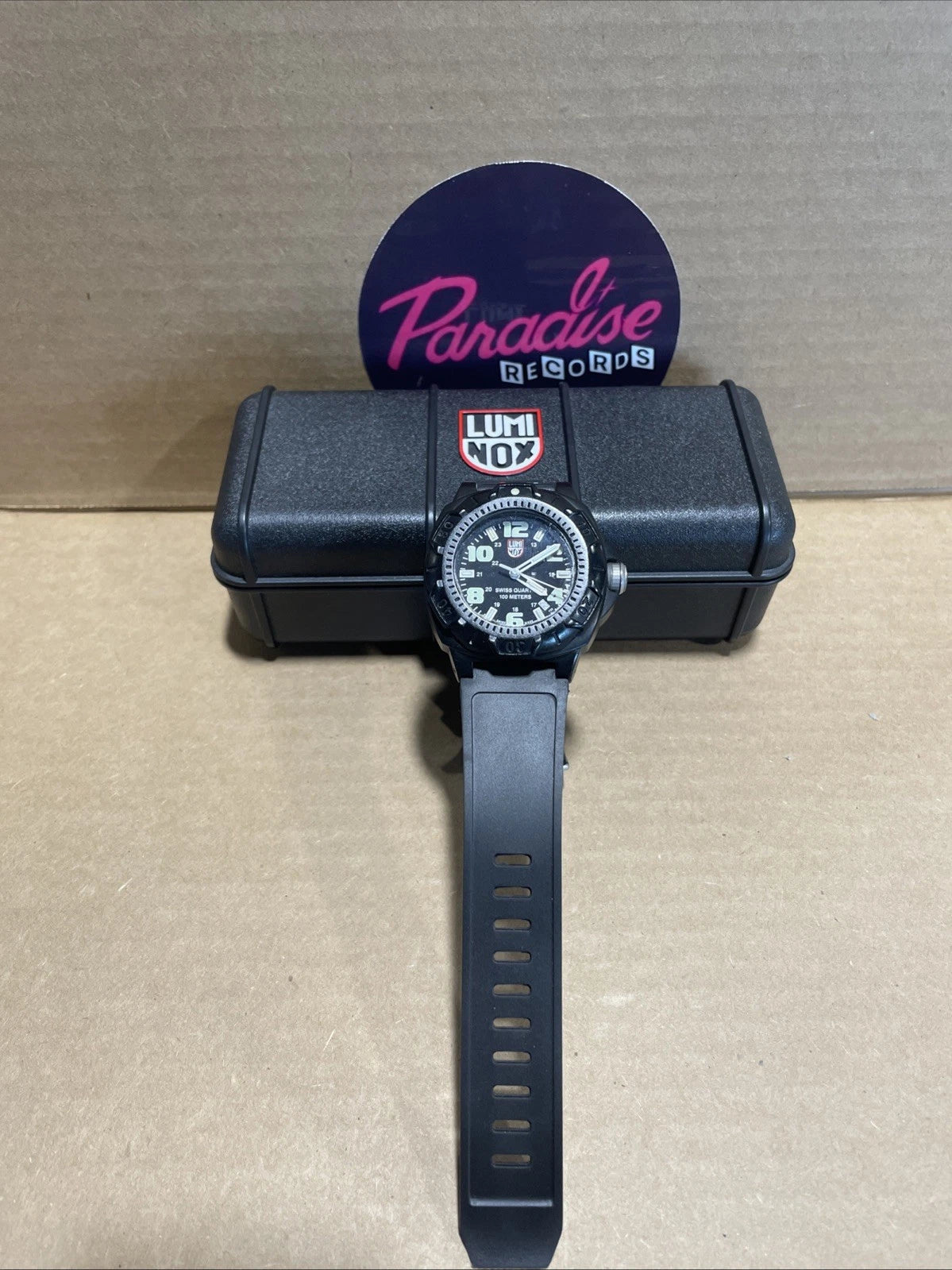Luminox 0215.SL Sentry Black/ Red Dial Bright Night Vision Illumination