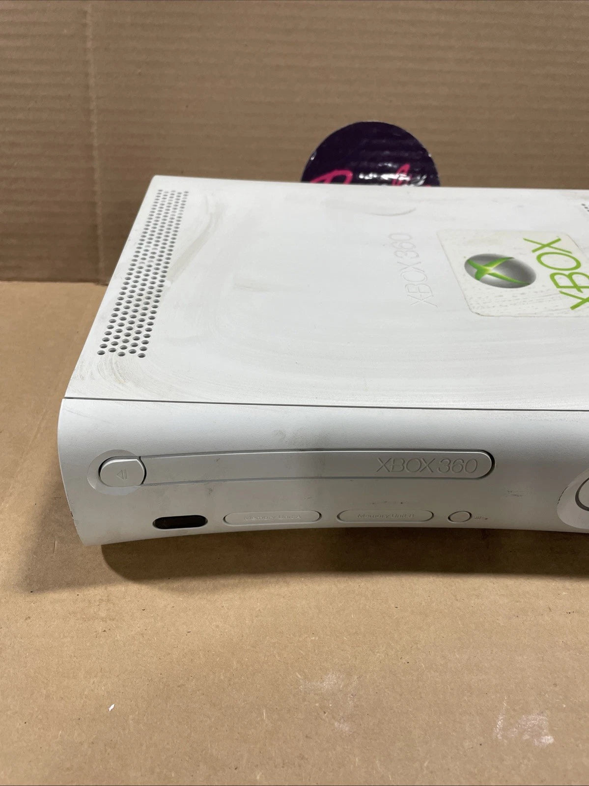Microsoft Xbox 360 White Console Only For Parts As Is Repair Or Not Working