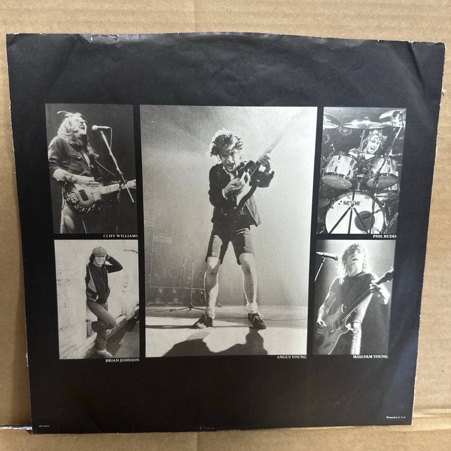 AC/DC Back In Black 1980 1st ATLANTIC SD 16018 Masterdisk RL vg+