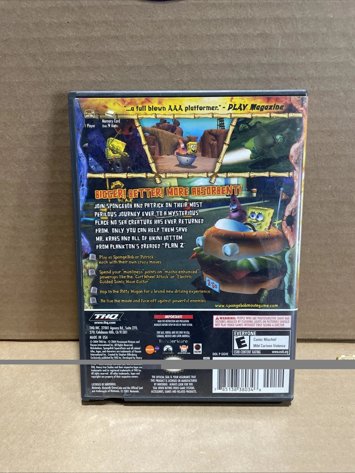 SpongeBob SquarePants Movie (Nintendo GameCube, 2004)