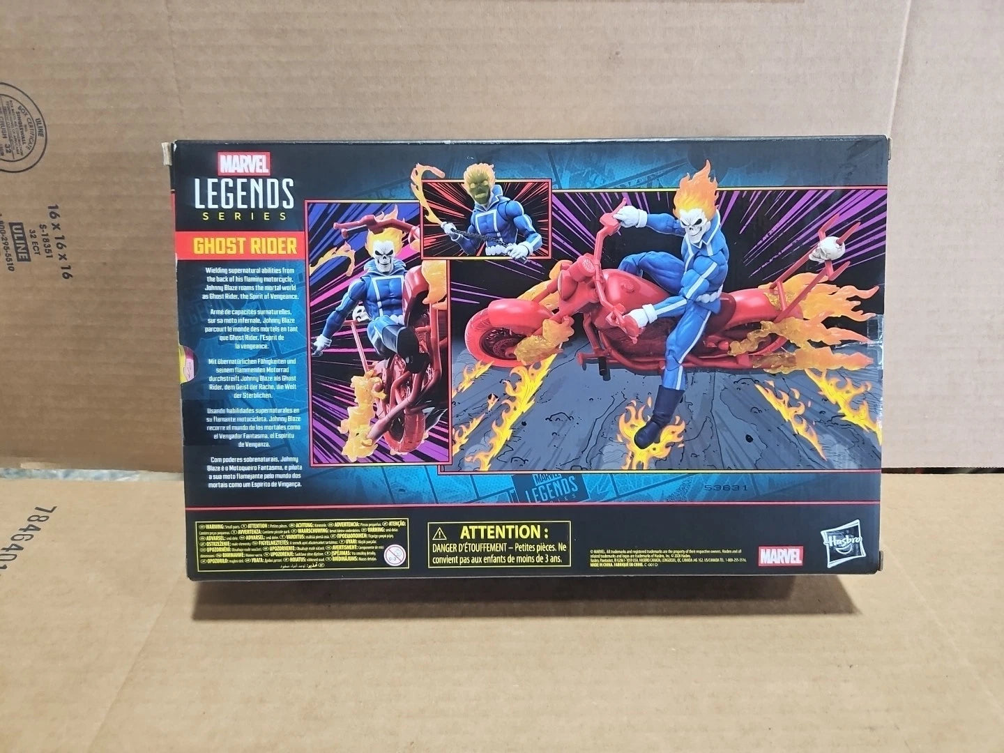 Ghost Rider Marvel Legends Series Johnny Blaze Action Figure W Motorcycle Sealed