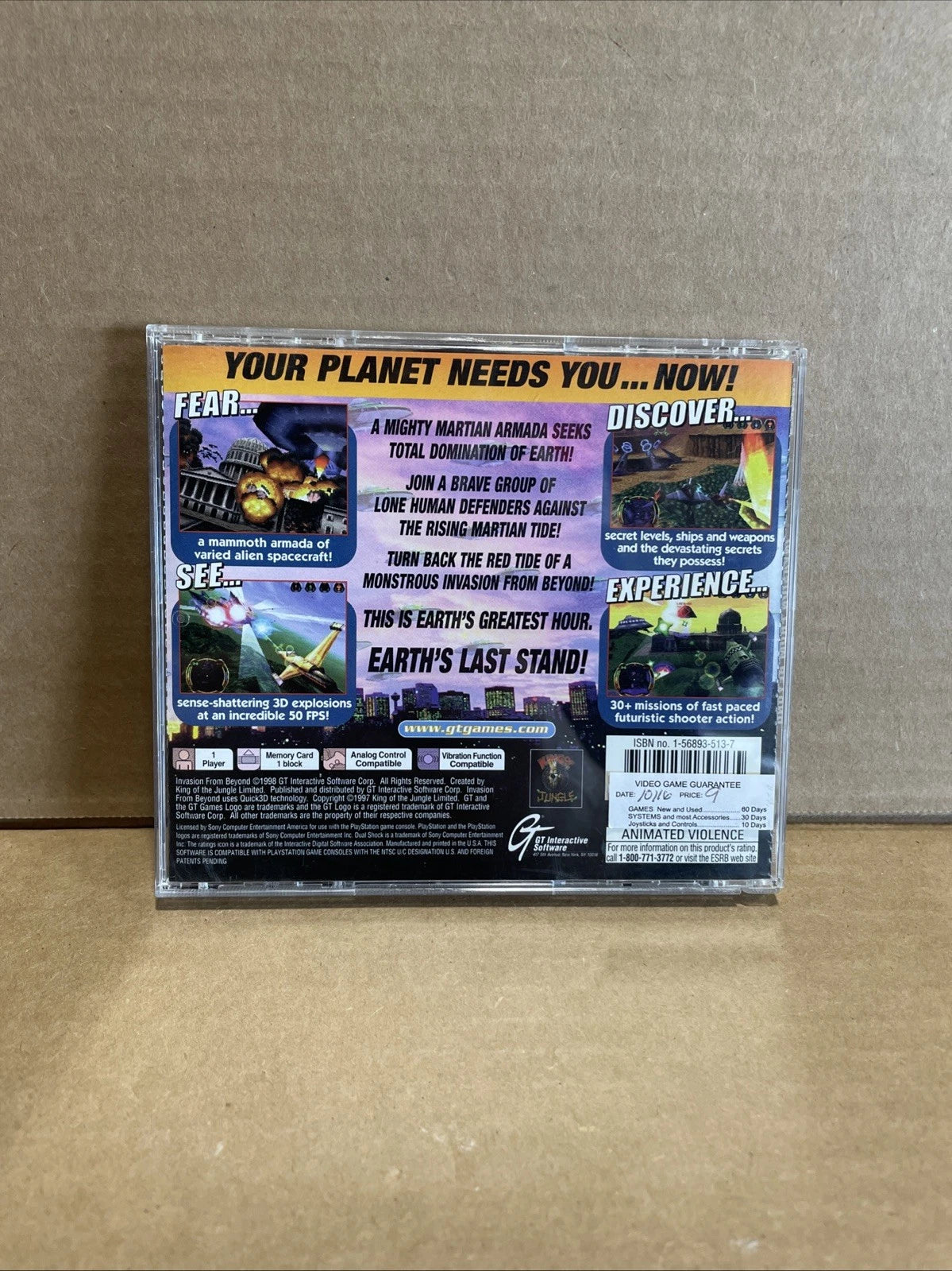 Invasion from Beyond (Sony PlayStation 1 PS1, 1998) Tested