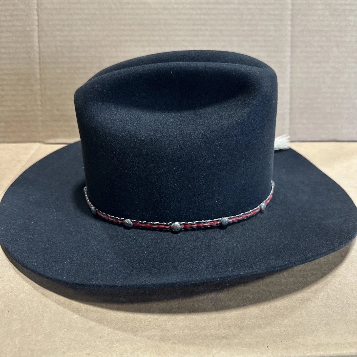 Stetson 4X Beaver Black Cowboy Hat Size 6 7/8 John B Stetson Company