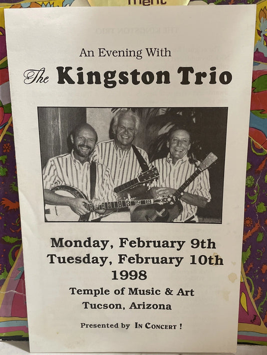 An Evening With The Kingston Trio 1998 Program