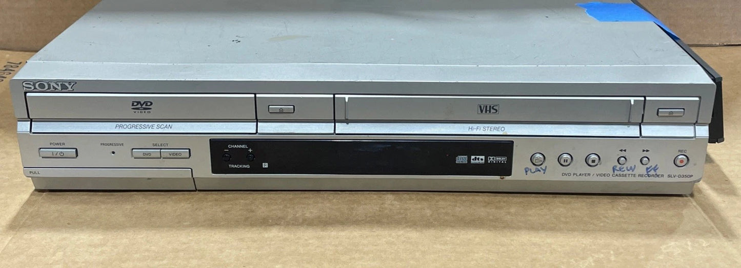 Sony VCR DVD Combo Player Recorder SLV-D350P Hi-Fi 4 VHS +remote Tested