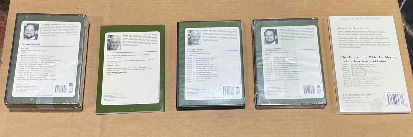 The Great Courses Christianity Lot 3 DVD And 1 CD Sets With Guidebooks & Book
