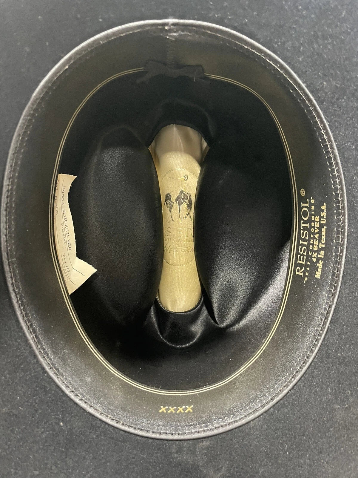 RESISTOL Quicksilver Hat 7 1/8 Black