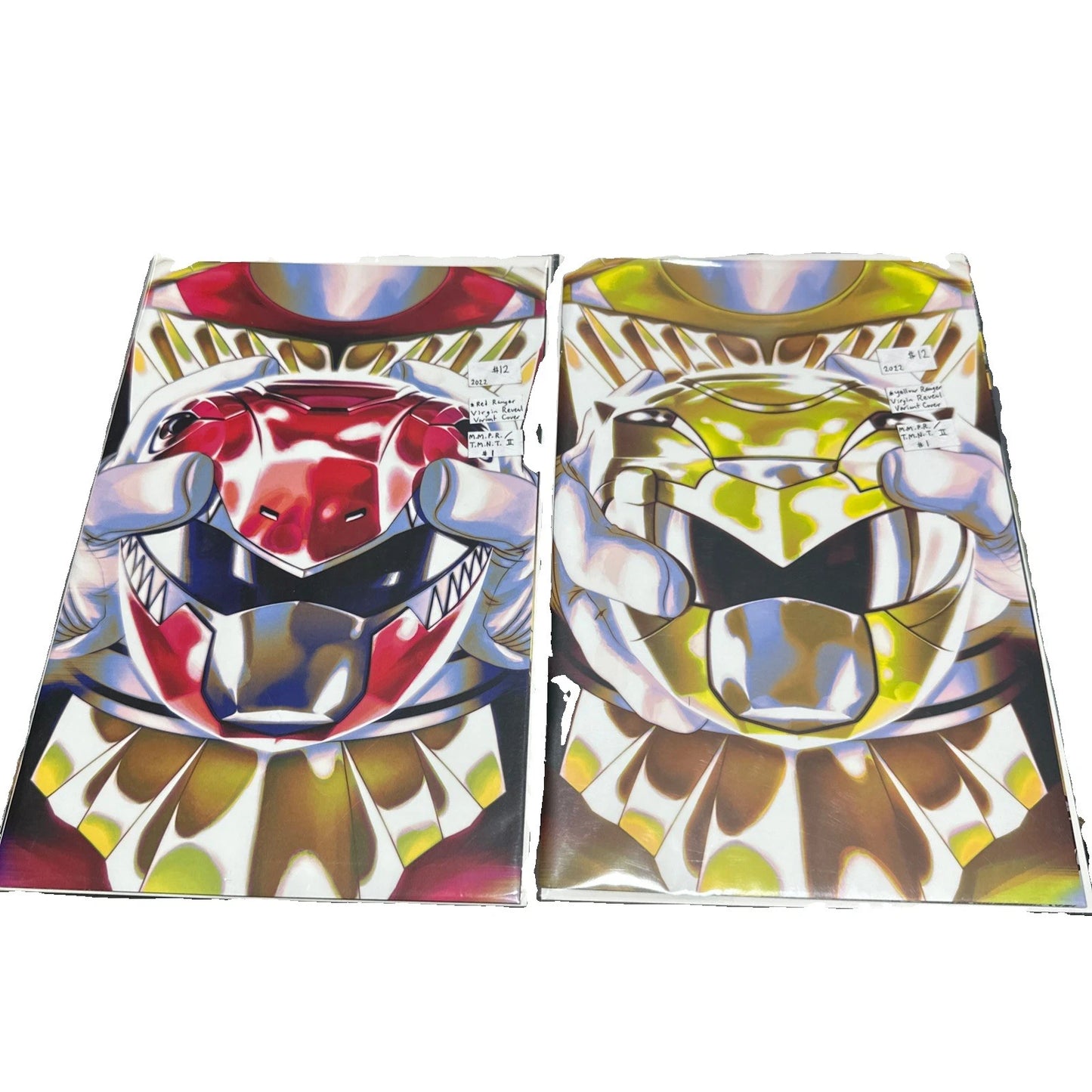 Mighty Morphin Power Rangers 1-5 TMNT 2 #1 Virgin Variant Mask Covers IDW EX