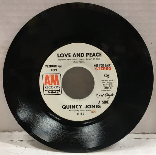 Quincy Jones Love And Peace Promo 7” 115-3