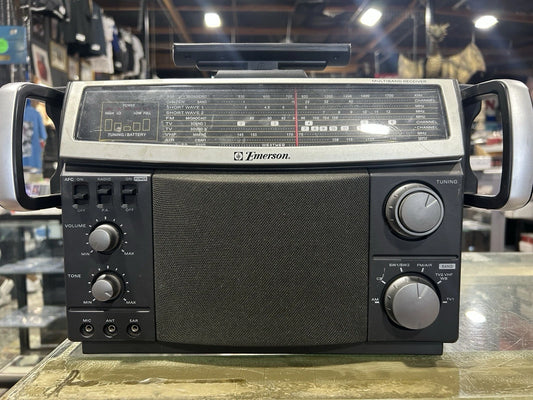 Vintage Emerson MBR-1 Multi Band AM/FM/CB/SW1&2/TV/AC/Weather/PA Portable Radio
