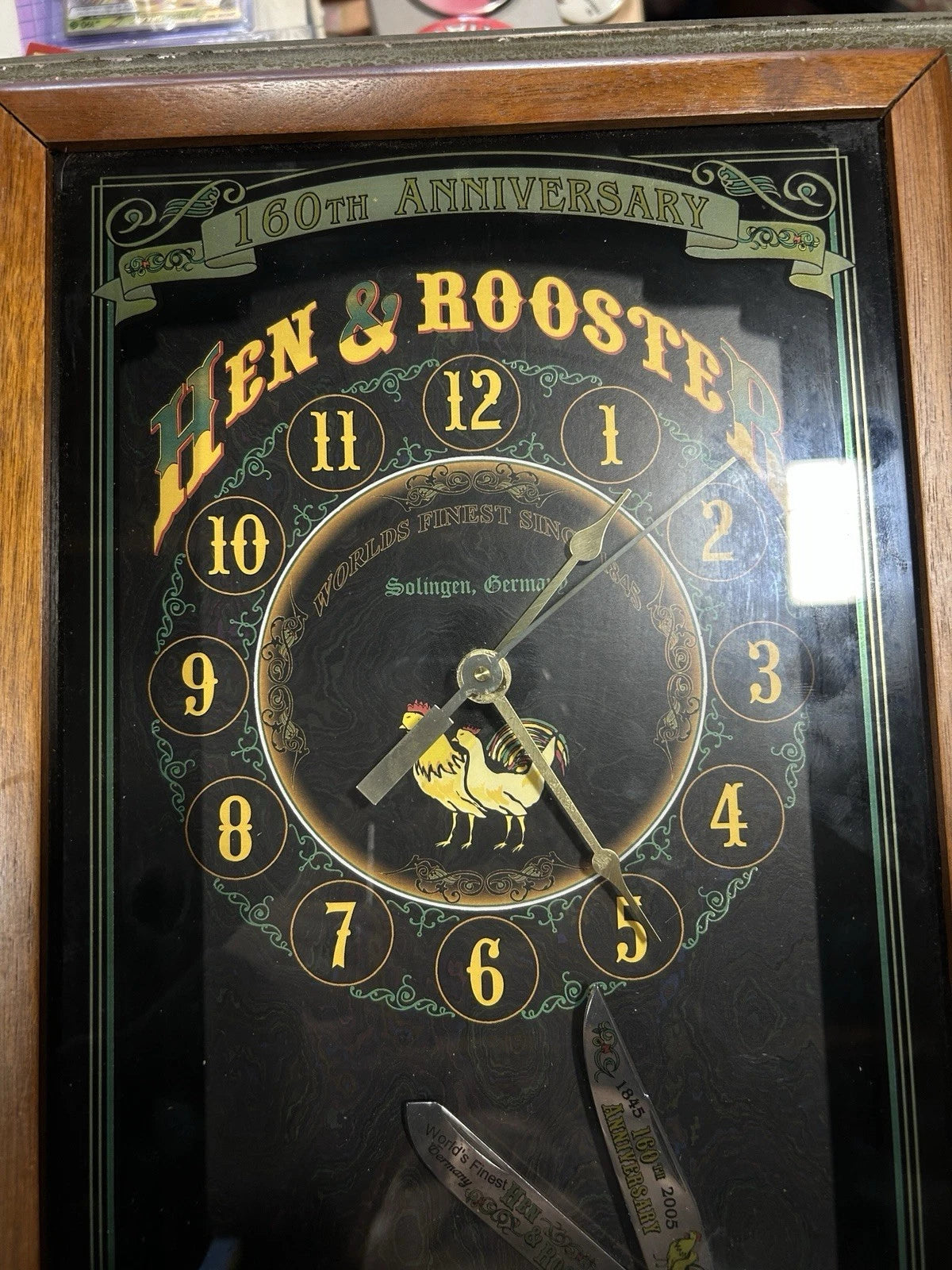 Hen & Rooster 160th Anniversary Clock Tested Works!