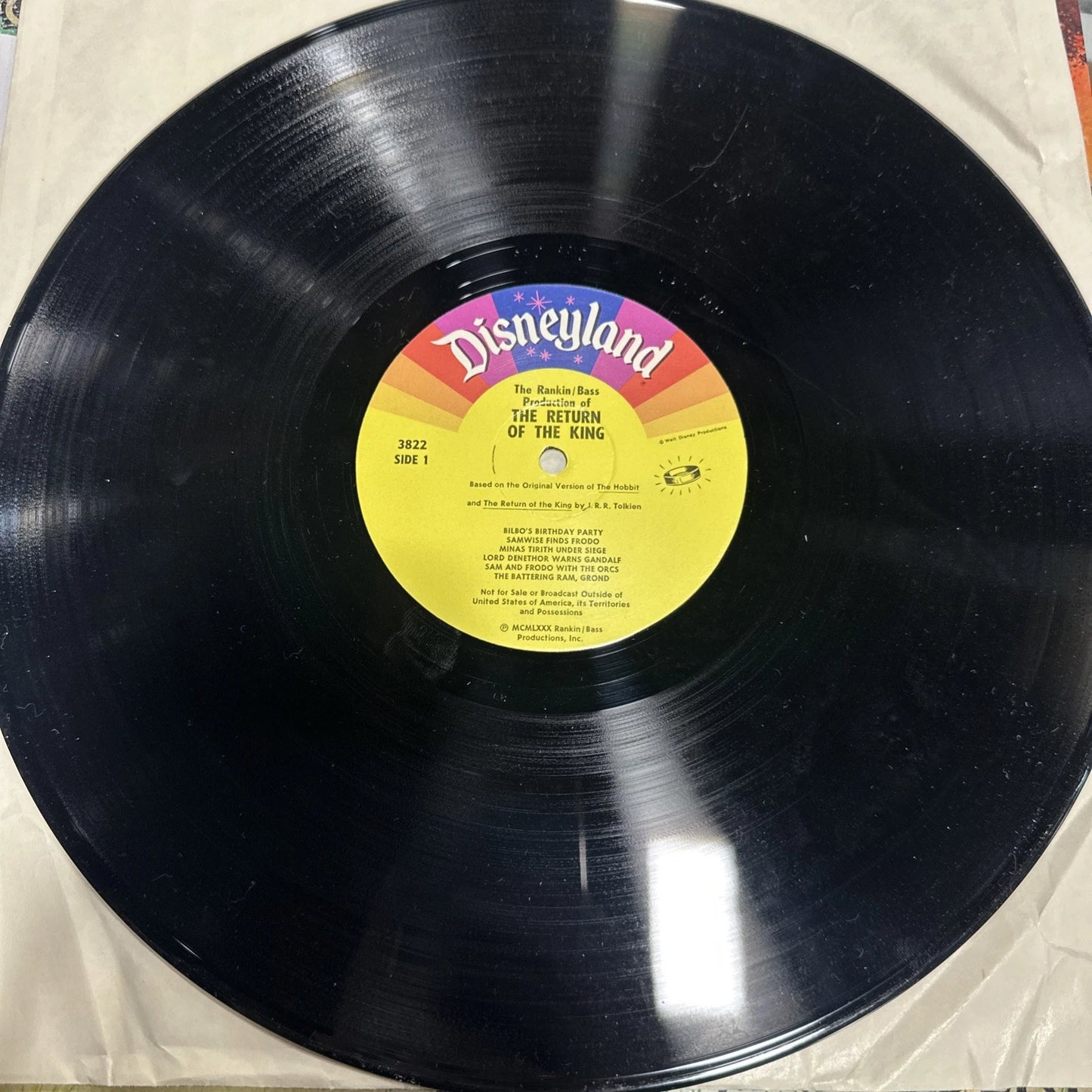 1980 Rankin/Bass The Return of the King (Hobbits) Vinyl LP Record 3822 vg+