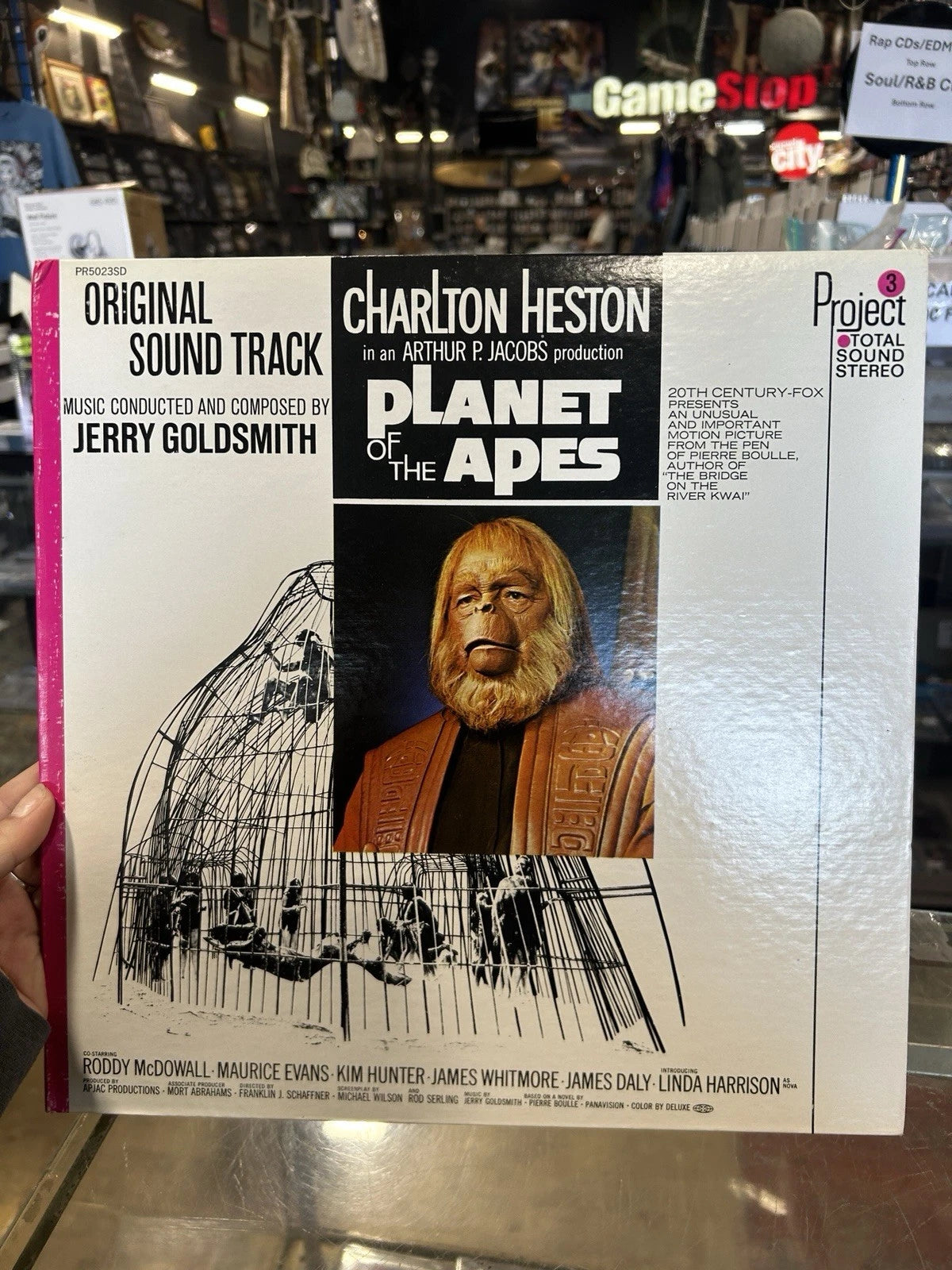 JERRY GOLDSMITH-PLANET OF THE APES OST 1968 PROJECT 3 REC. LP PR 5023 NM