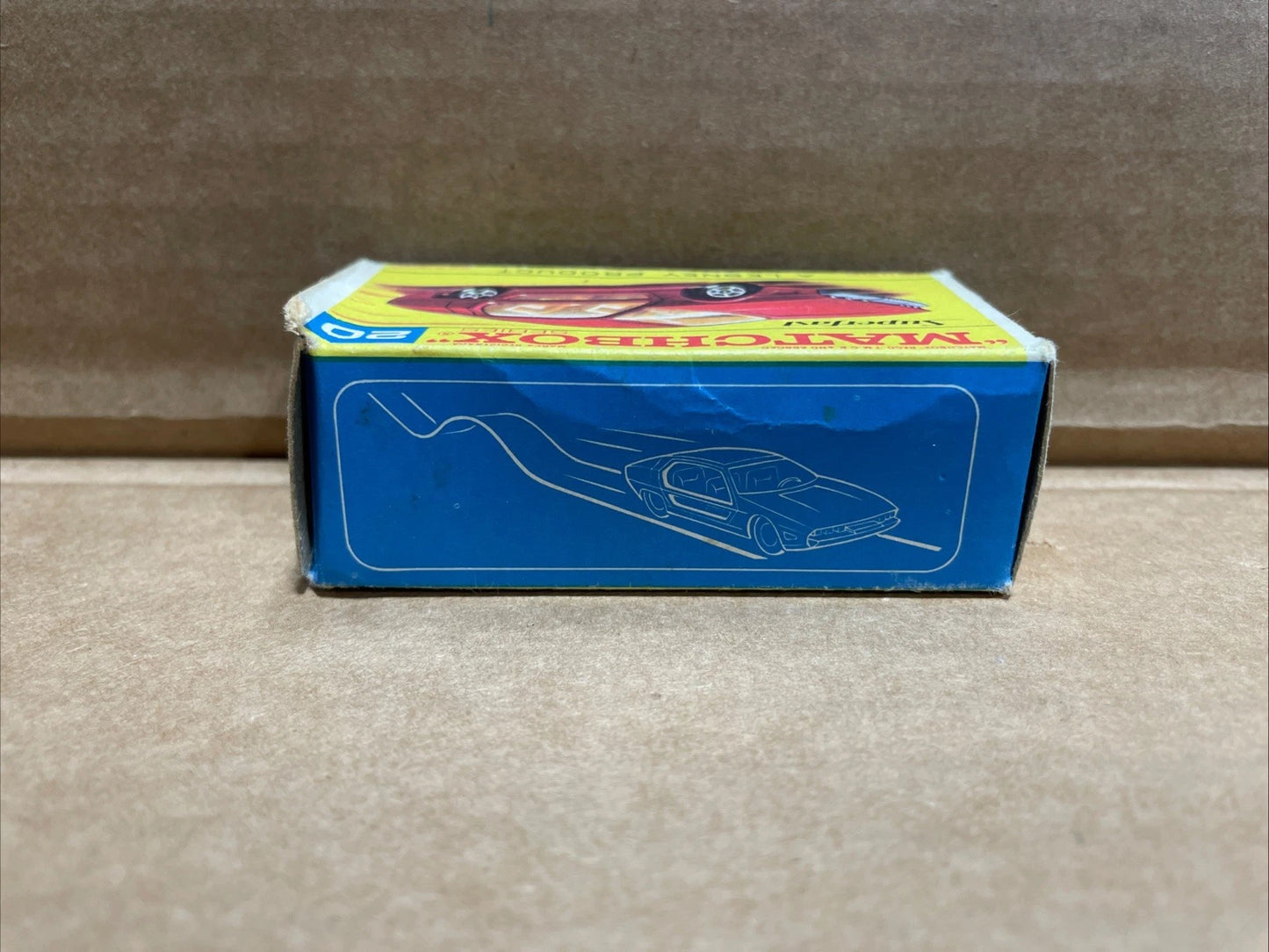 1969 Lesney Matchbox Superfast #20 Lamborghini Marzal Red W Original Box England