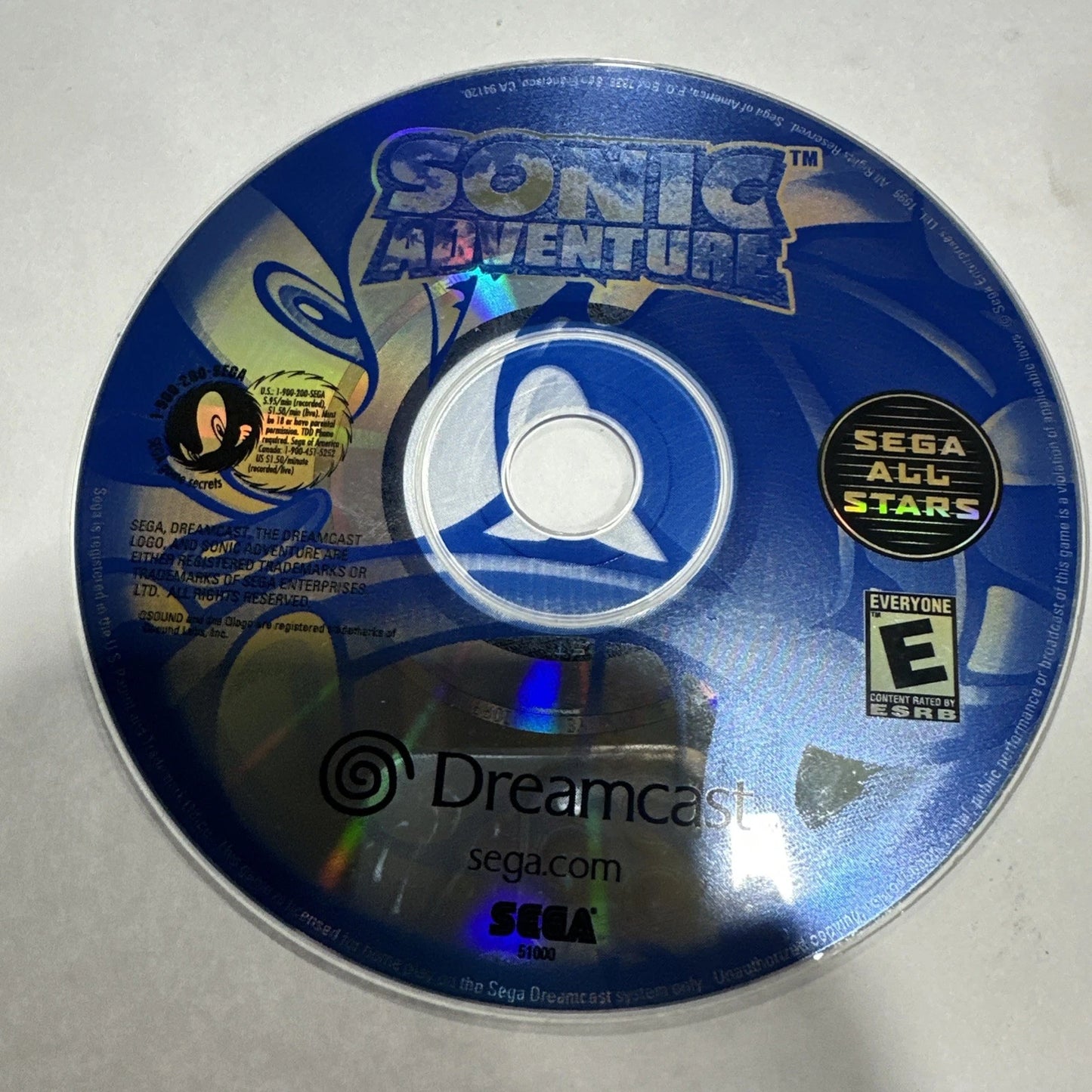 Sonic Adventure - Sega Dreamcast - Disc Only Good