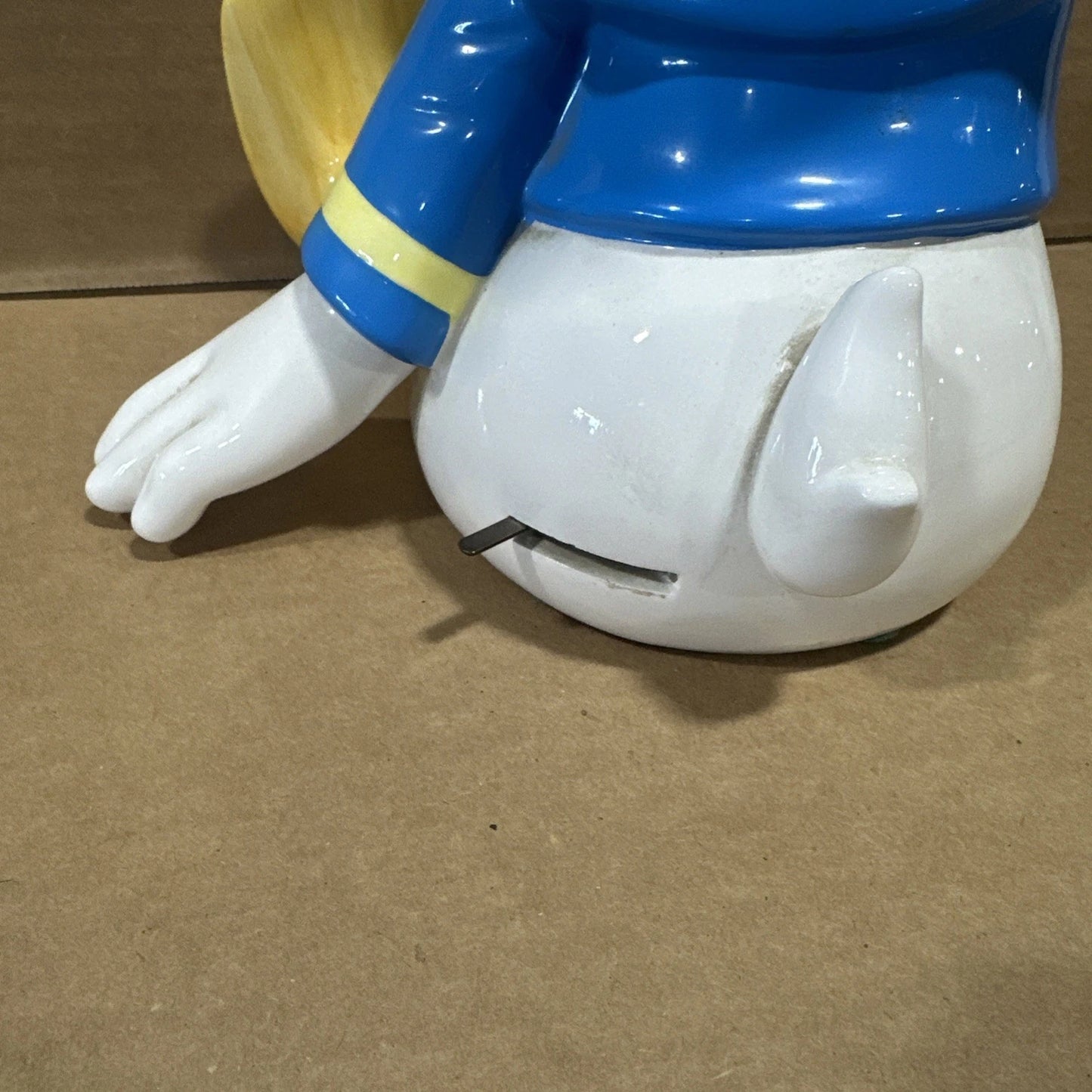 Vintage Disney Schmid Donald Duck Music Box Ceramic 11 1/2" WORKS