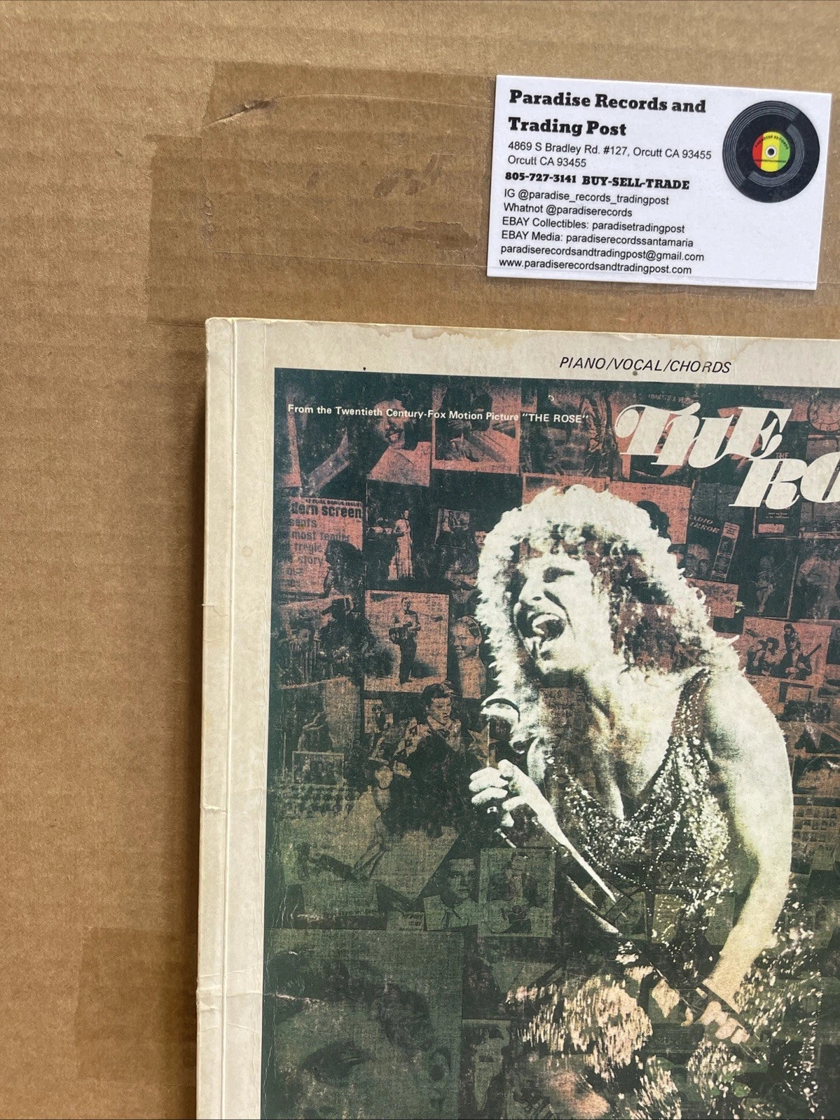 Bette Midler THE ROSE Film SOUNDTRACK Songbook Piano Vocal Chords 10 Songs 1979