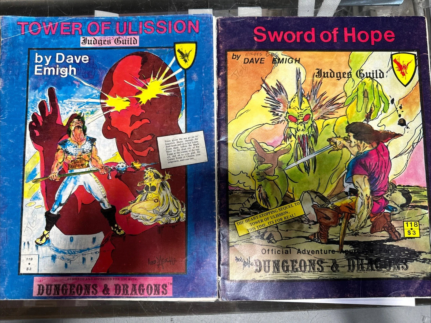 Tower of Ulission Judges Guild Sword Of Hope Bundle 1979 Fantasy RPG Original