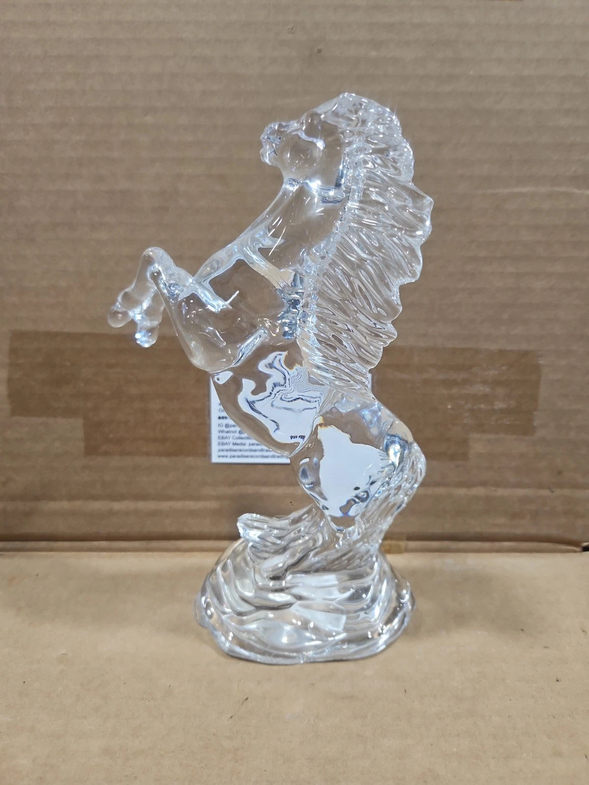 Waterford Crystal Rearing Horse Figurine Paperweight Sculpture 9"