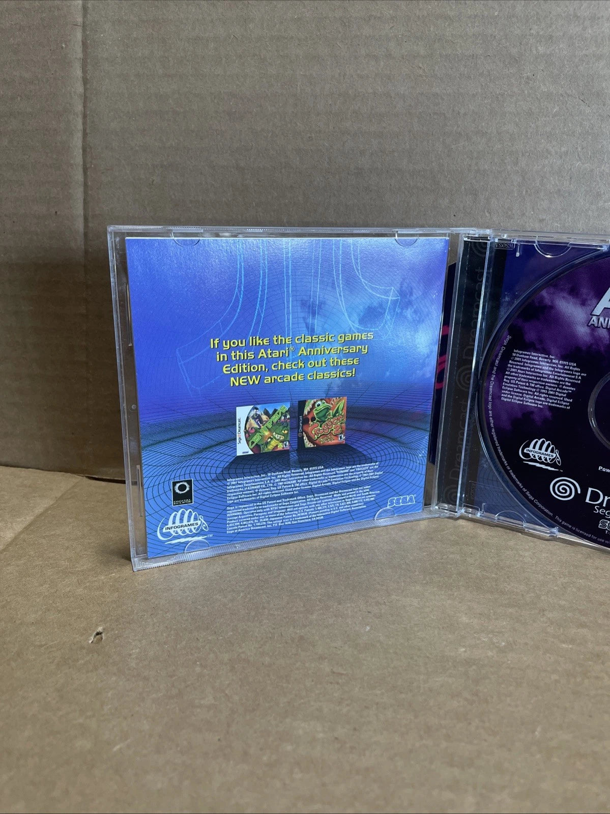 Atari Anniversary Edition Sega Dreamcast Complete Infogrames 2001 Tested Working