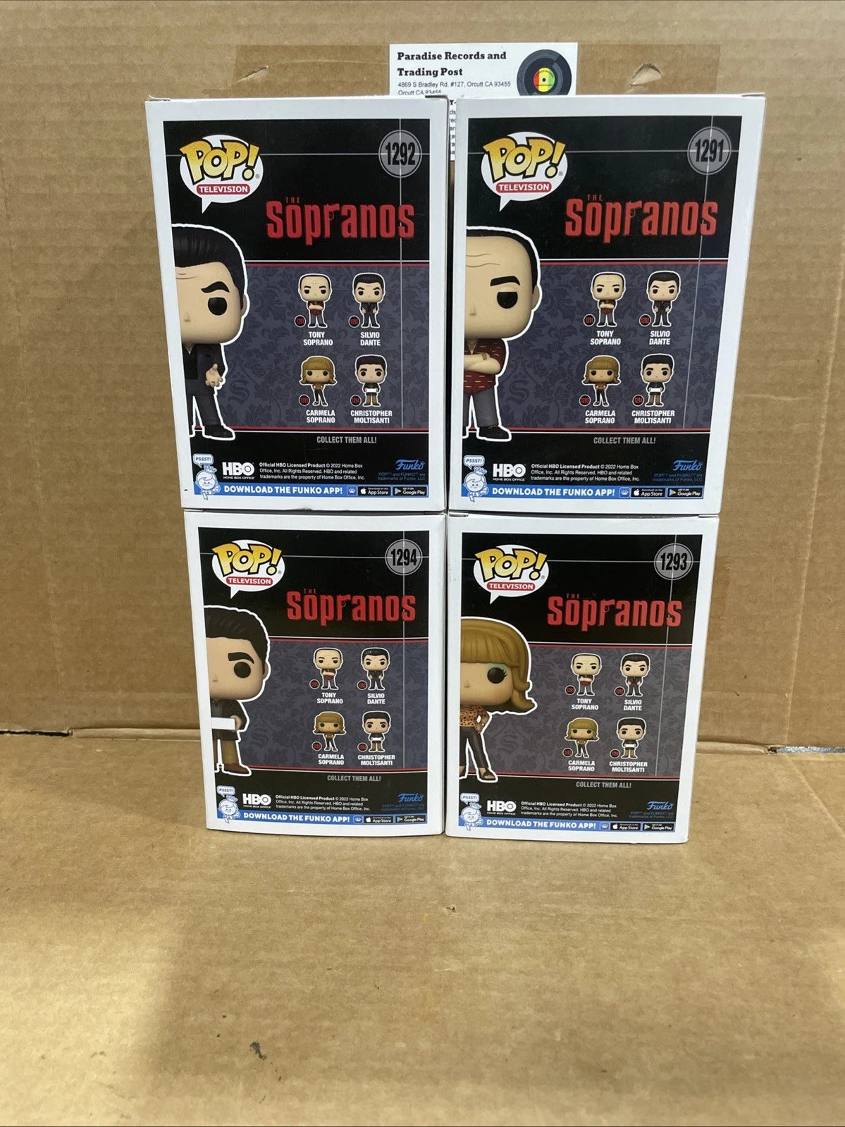 Funko Pop! Television The Sopranos Vinyl Figure Lot of 4 #1291-1294