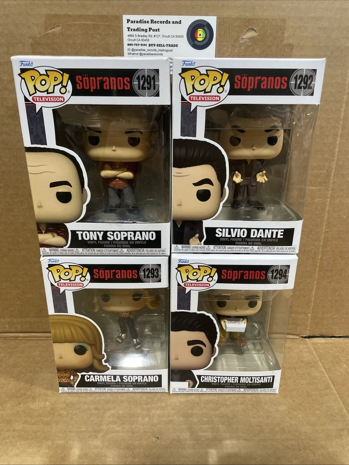 Funko Pop! Television The Sopranos Vinyl Figure Lot of 4 #1291-1294