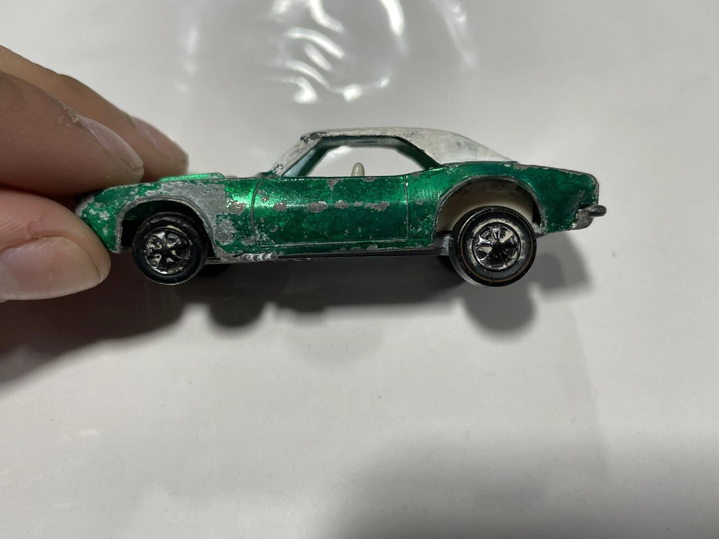 1967 Hot Wheels redline CUSTOM CAMARO green diecast
