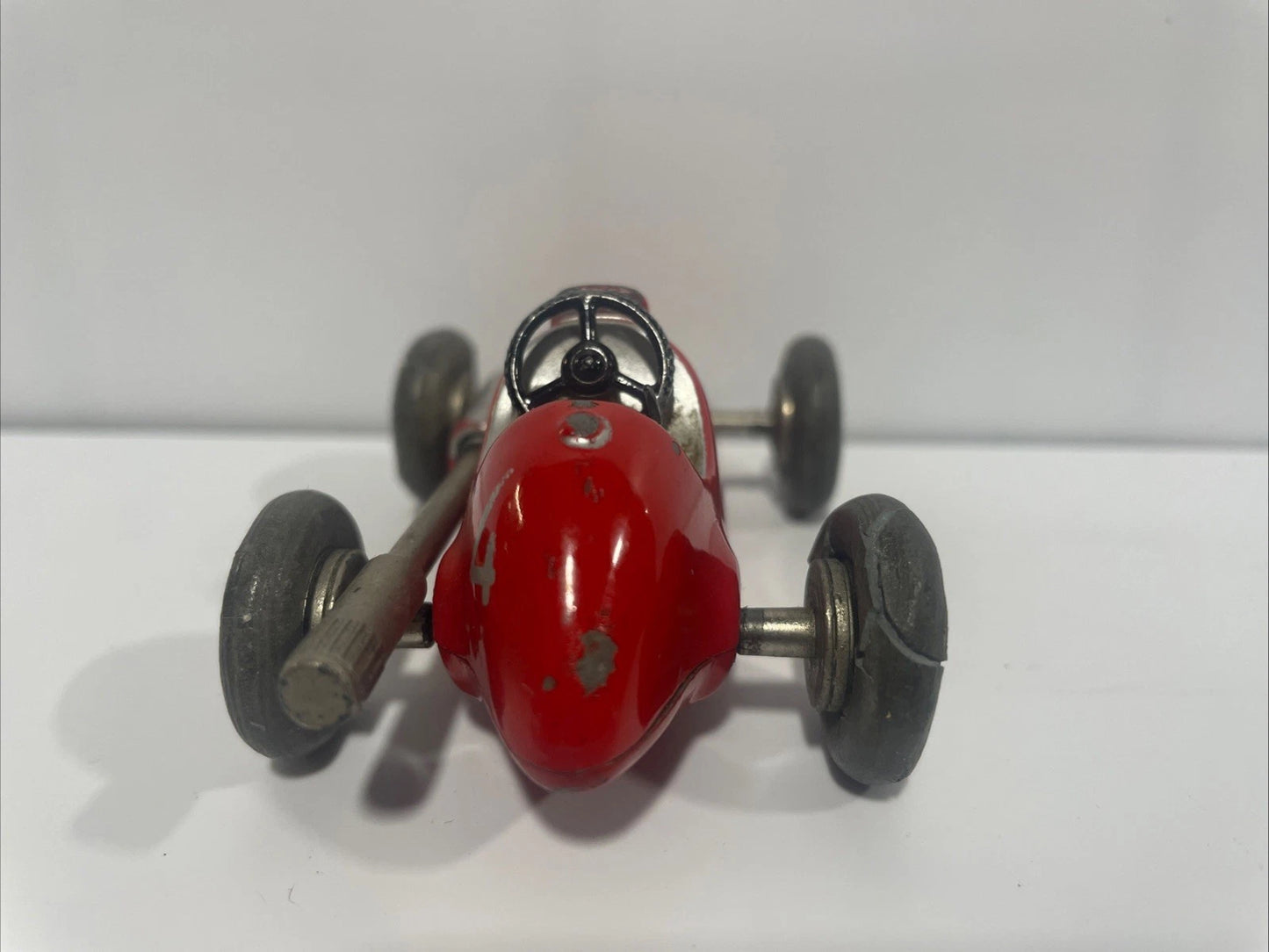 Vintage Schuco Micro Racer 1040 Red Made in US Zone Germany Car #3 No Key