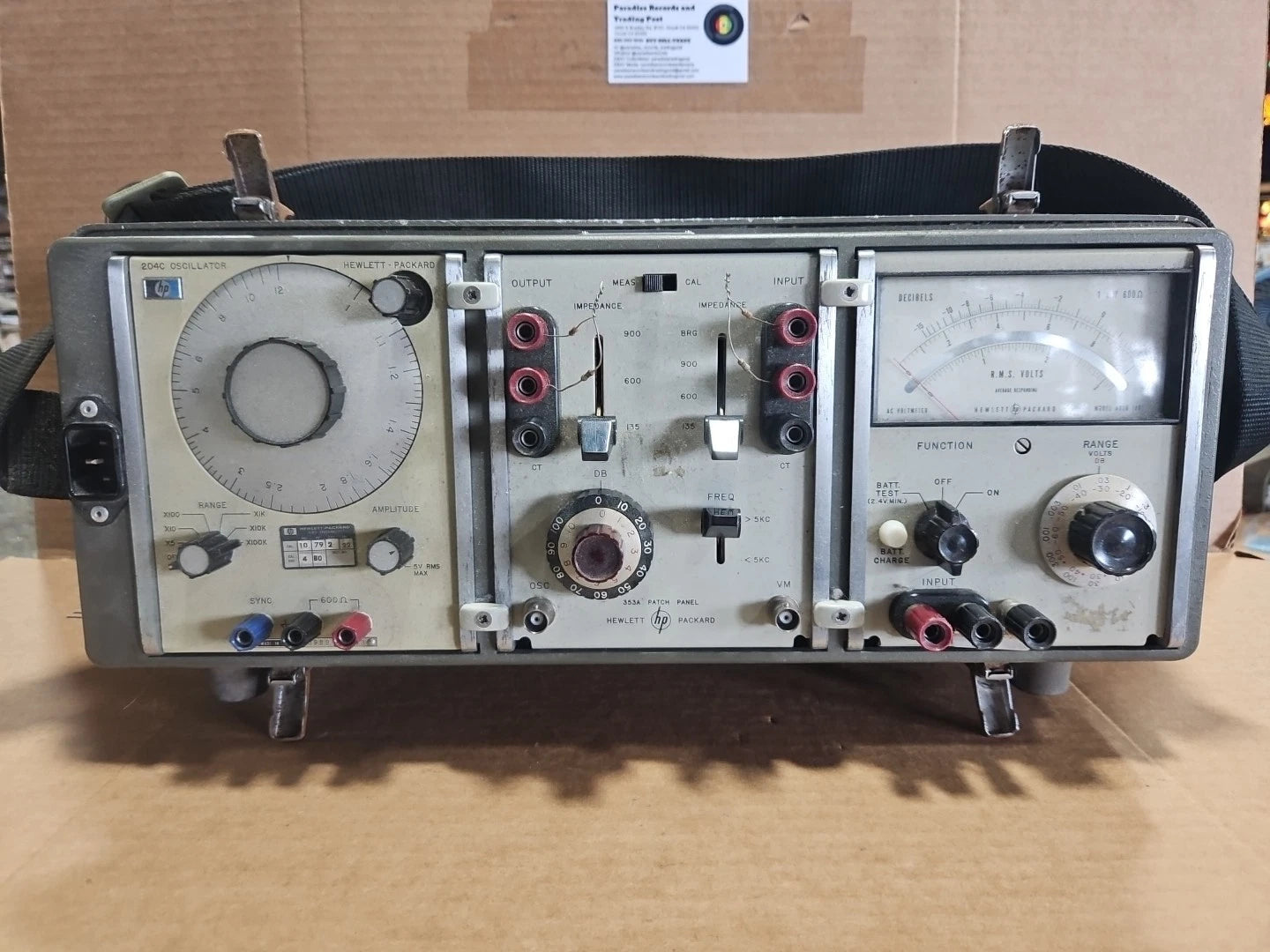 AS-IS Hewlett Packard Audio Test Set Parts: 353A Patch Panel & 204 Oscillator