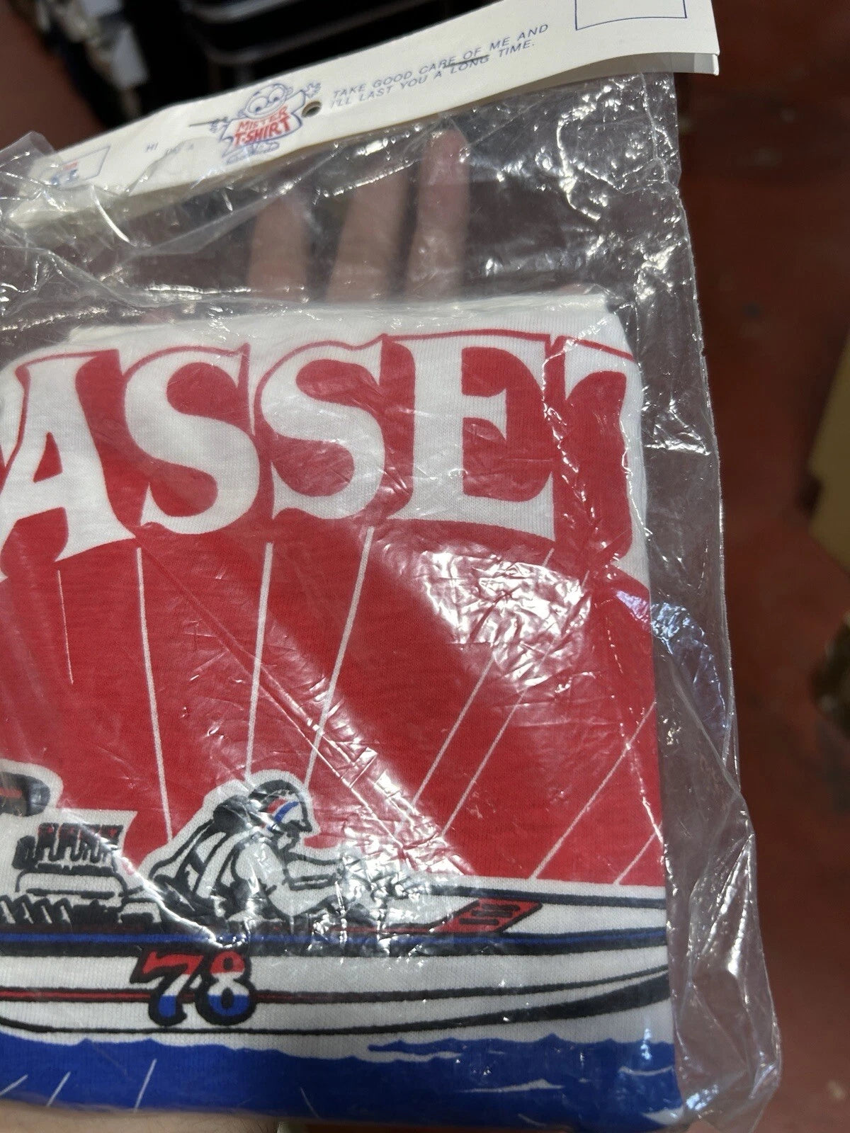 Mister T Shirt Rare 1970’s T Shirt Made in Pasadena Racing shirt Size XL