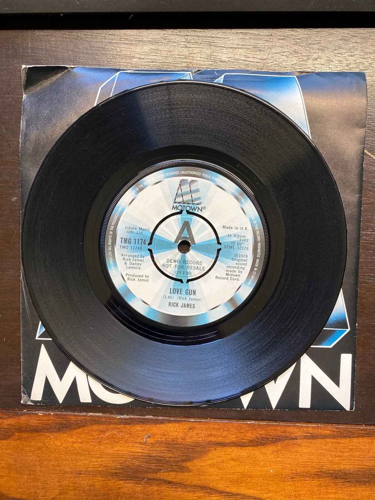 RICK JAMES - LOVE GUN / STORMY LOVE 7" PROMO / DEMO - UK 1979 Motown EX