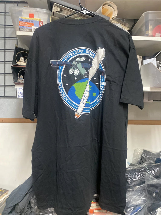 Space X Black T Shirt Authentic issue Elon Musk Tesla Boring Company VANDENBERG