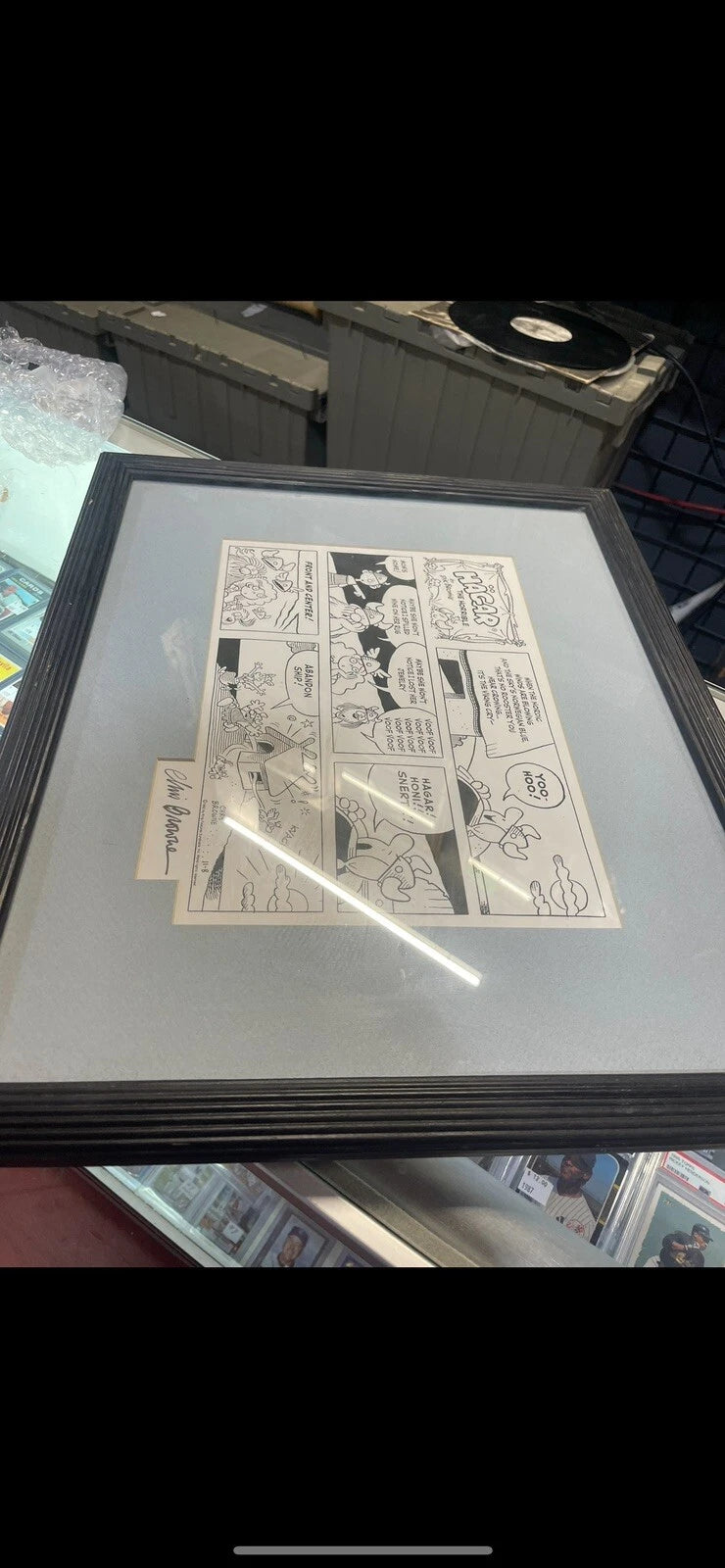 Hagar the Horrible Dik Browne Comic Strip Lithograph Sp Edition Autographed