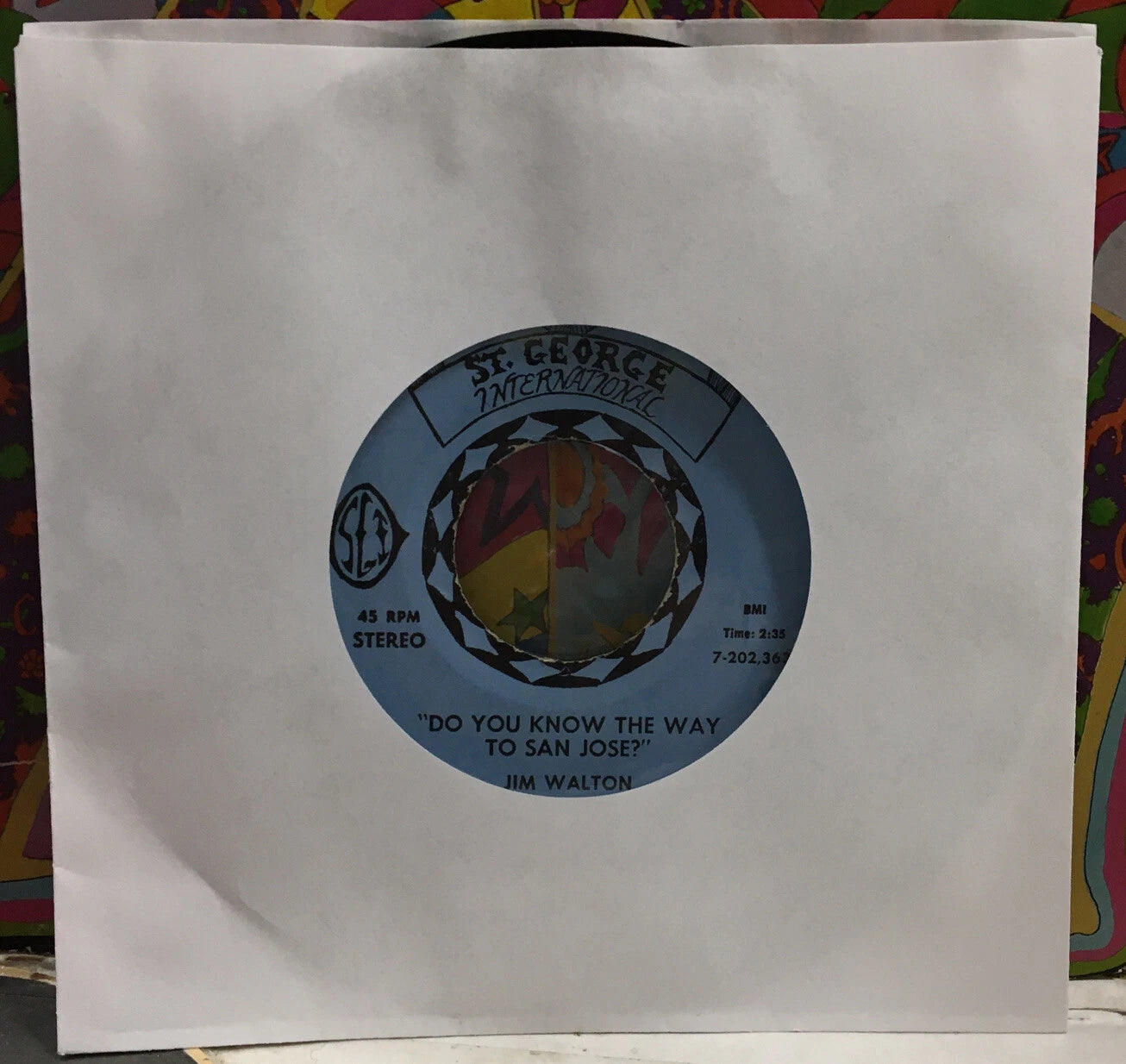 Jim Walton "Do You Know The Way To San Jose?” 7' Single 7-202,363