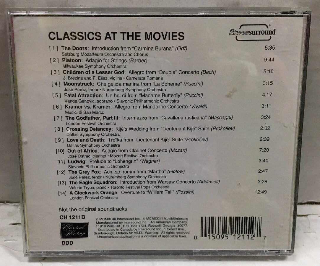 Classics At The Movies Various CD