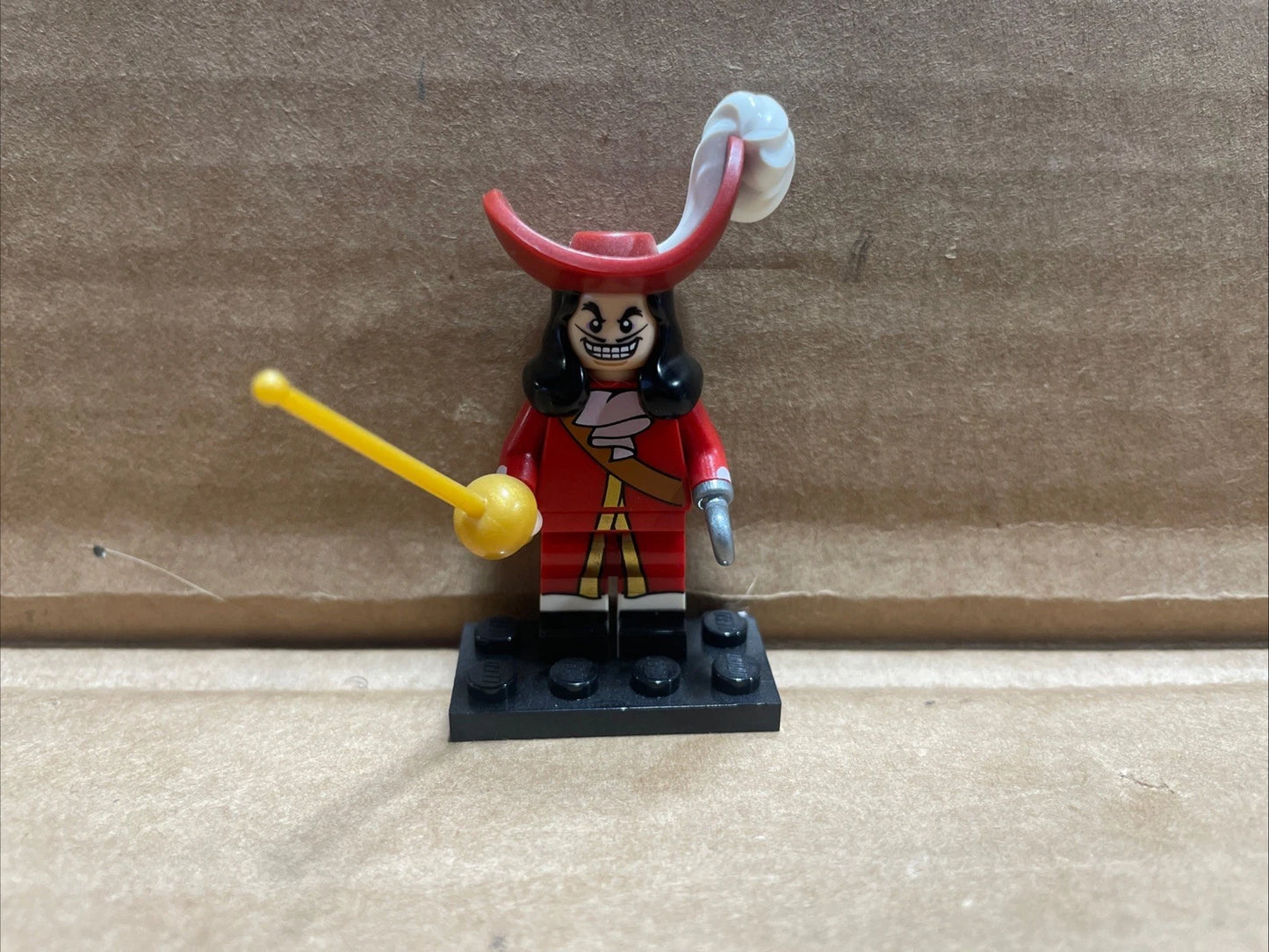 LEGO Minifigure Captain Hook, Disney Series 1 (Complete w/ Stand & Accessories)