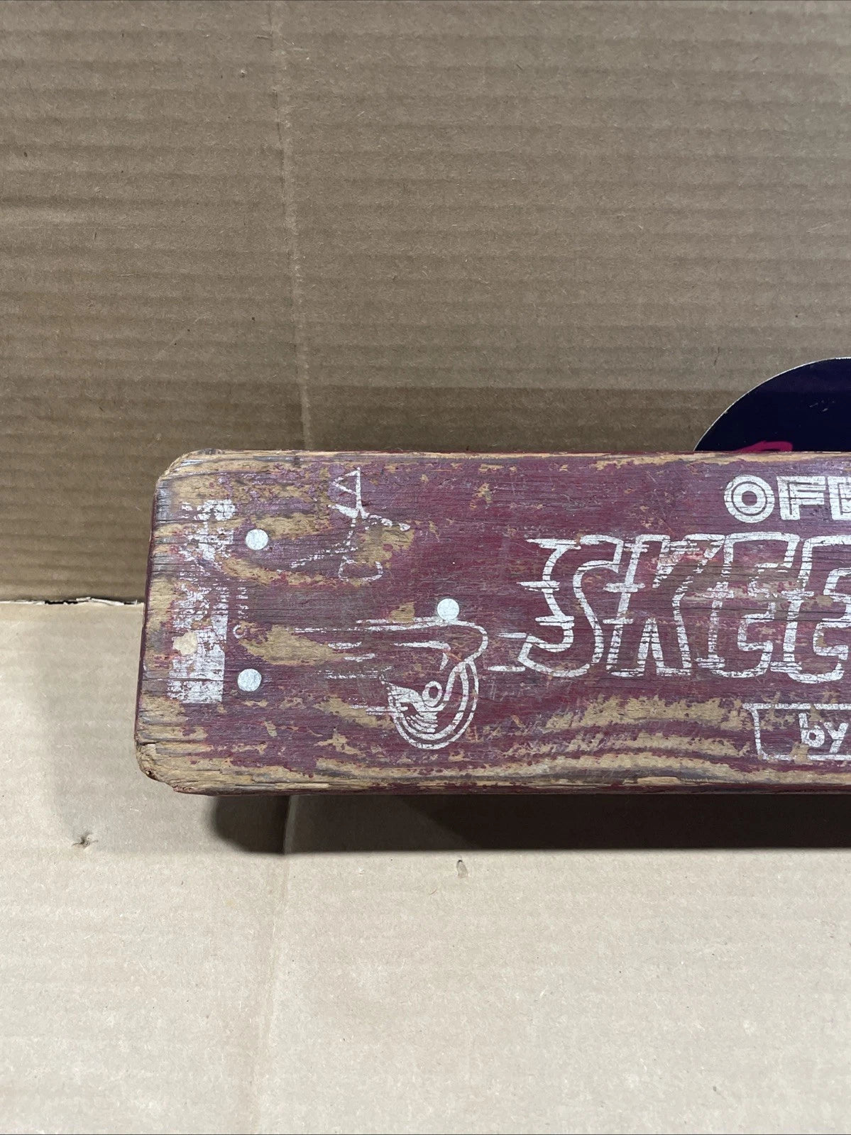 Vintage Official Skee-Skate By Tresco Wood Skateboard