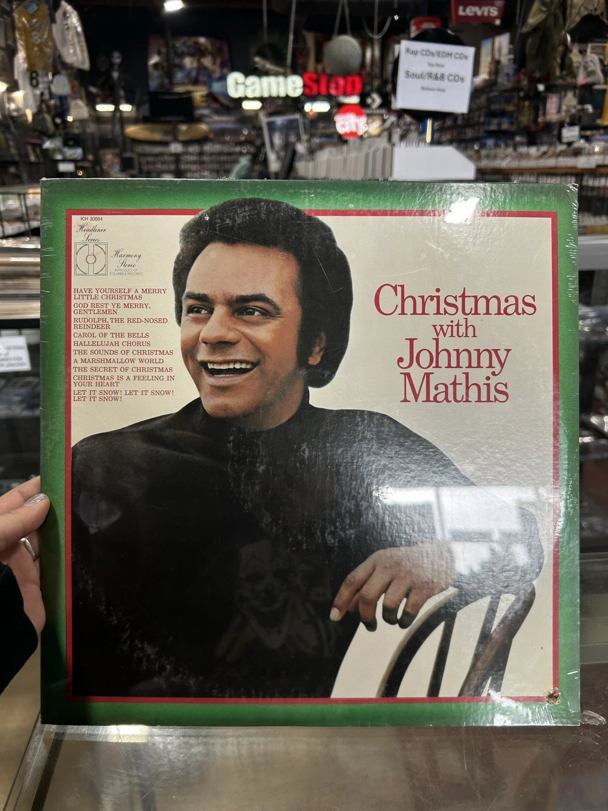 CHRISTMAS WITH JOHNNY MATHIS LP New Sealed kh 30684