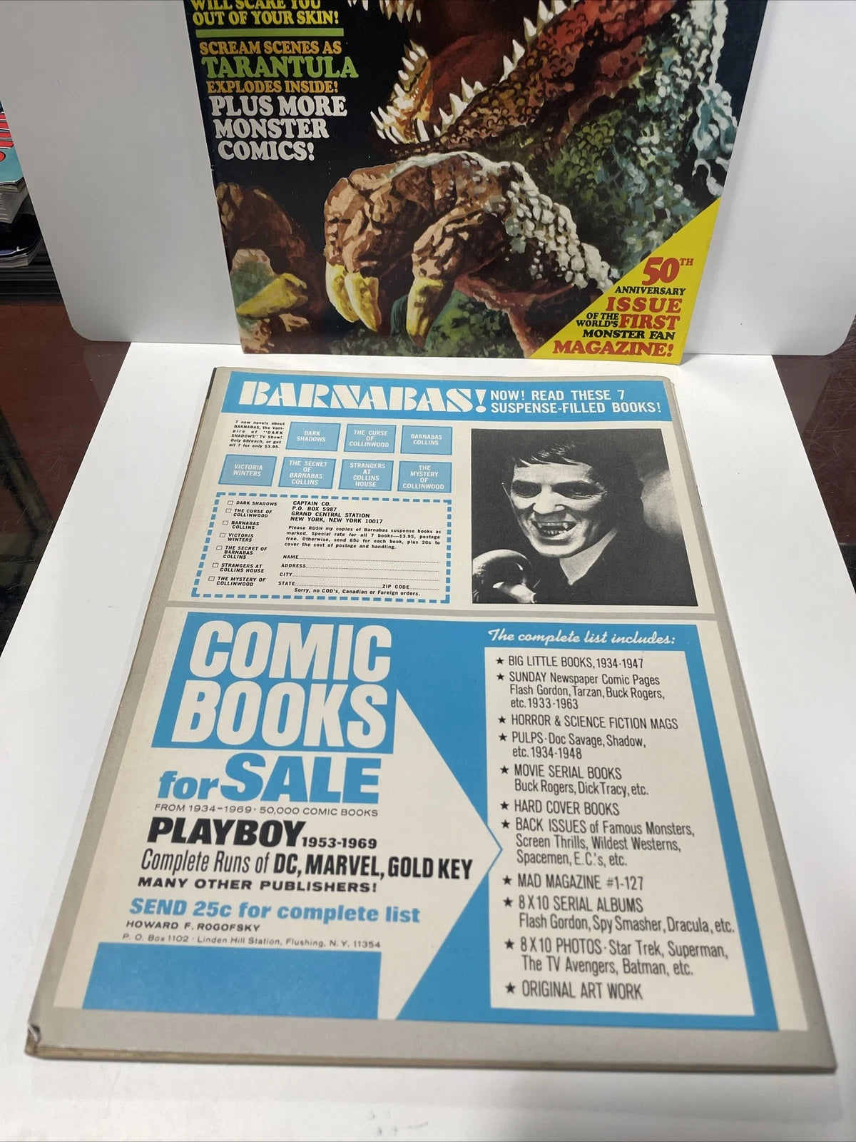 FAMOUS MONSTERS OF FILMLAND #61 JAN #58 OCT #50 JULY COVER MAGAZINES