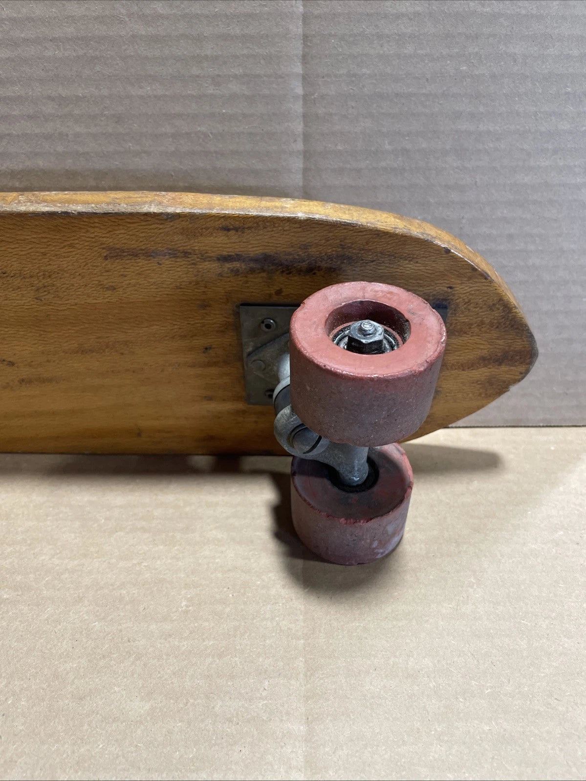 Antique Vintage 1960s Wooden Wood Early Skateboard "Surfer" Rare Vintage