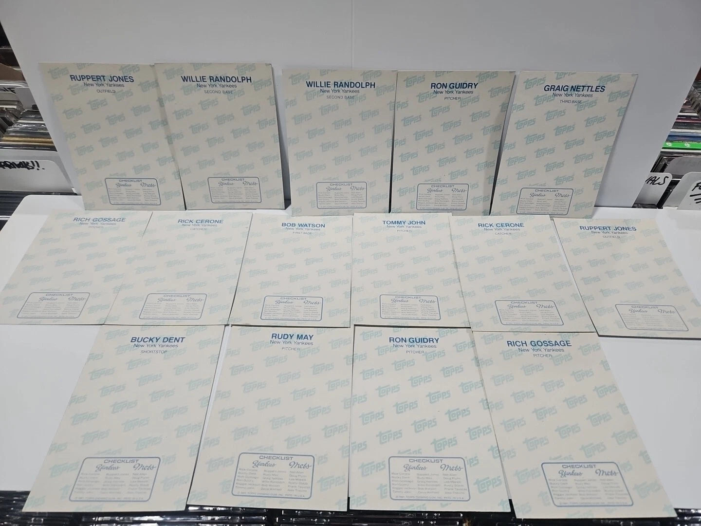 1981 TOPPS Super Home Team Collector's Cards New York Yankees Lot Of 15
