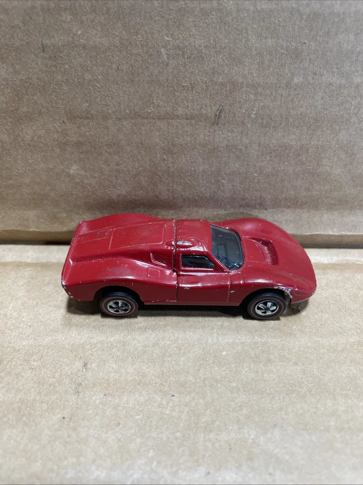 Vintage 1968 Hot Wheels Redline Ford MK IV 1:64 Mattel Red