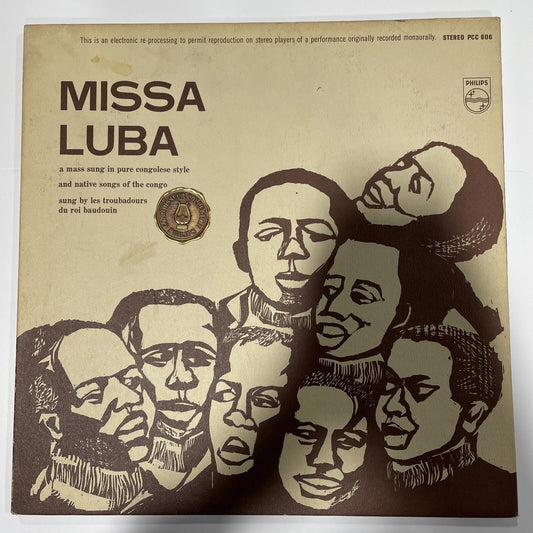 LES TROUBADOURS DU ROI BAUDOUIN Missa Luba 1963 Vinyl LP Philips PCC-606 - VG+