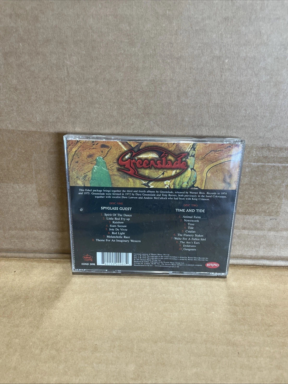 Spyglass Guest/Time and Tide by Greenslade (CD, May-2011, 2 Discs, Edsel (UK))