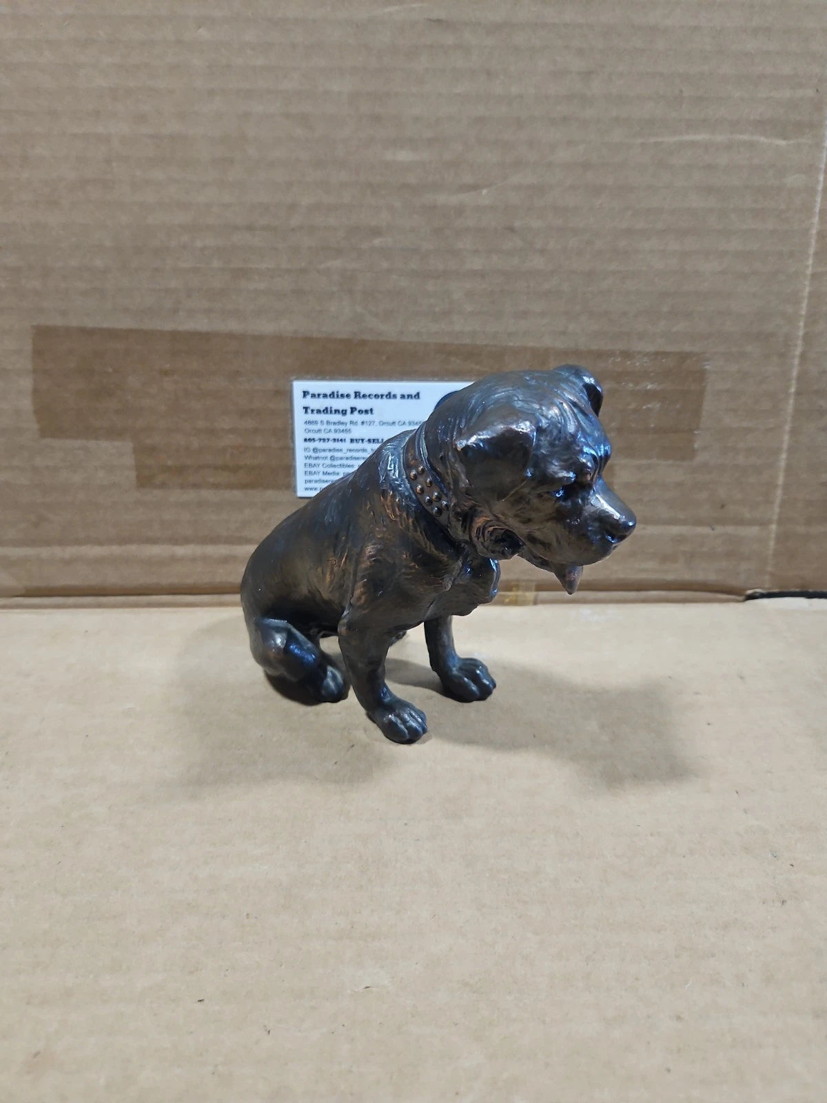 Metal Rottweiler Dog Figurine Statue Sculpture Heavy Bronze?