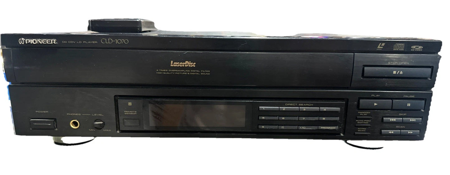 Pioneer Laserdisc CD/CDV/LD Player CLD-1070 Tested Working with CD; w Remote