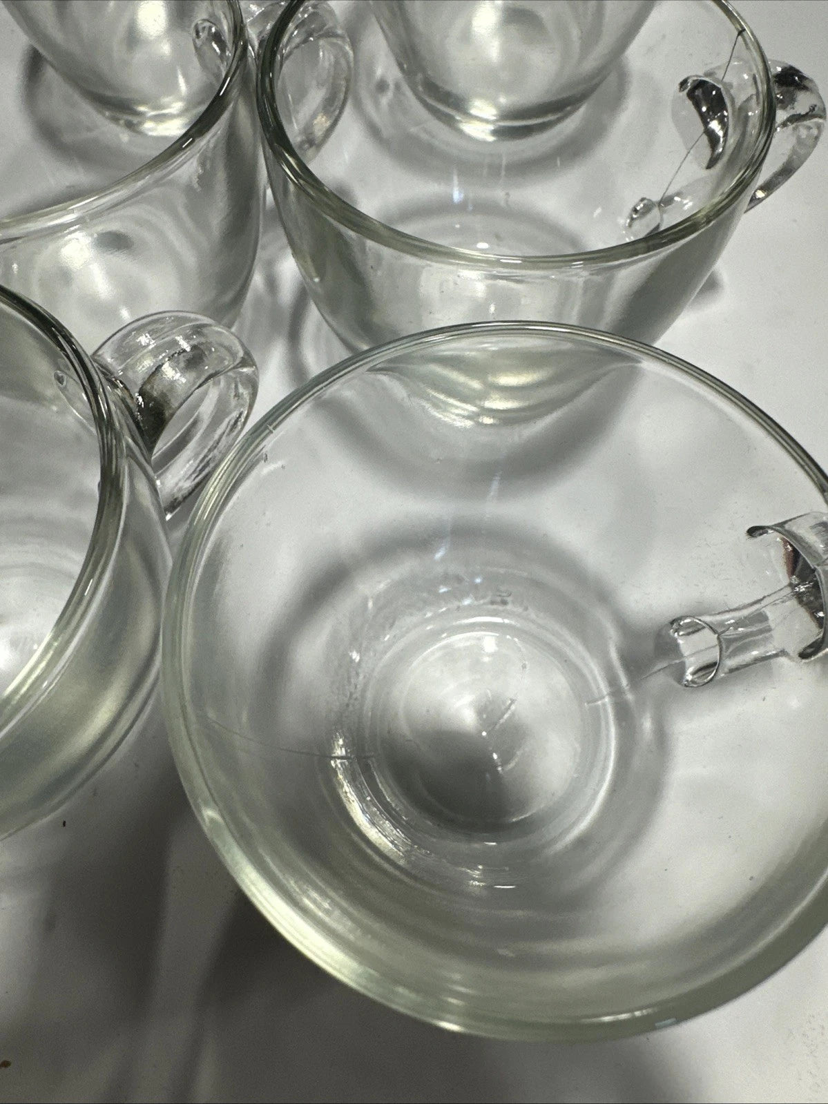 Vintage Clear Glass Punch Cups Sturdy Cups Set of Eight In Original Box