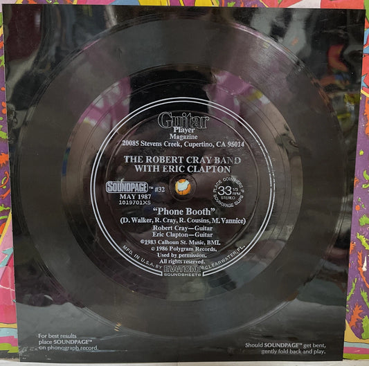 The Robert Cray Band With Eric Clapton Phone Booth Promo 7” Flexi-Disc