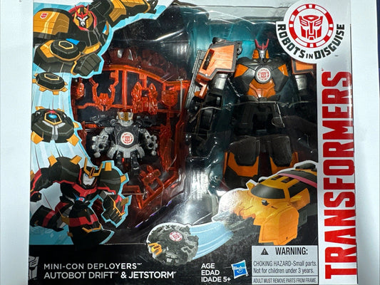 Transformers Robots in Disguise Mini-Con Deployers Autobot Drift & Jetstorm New!