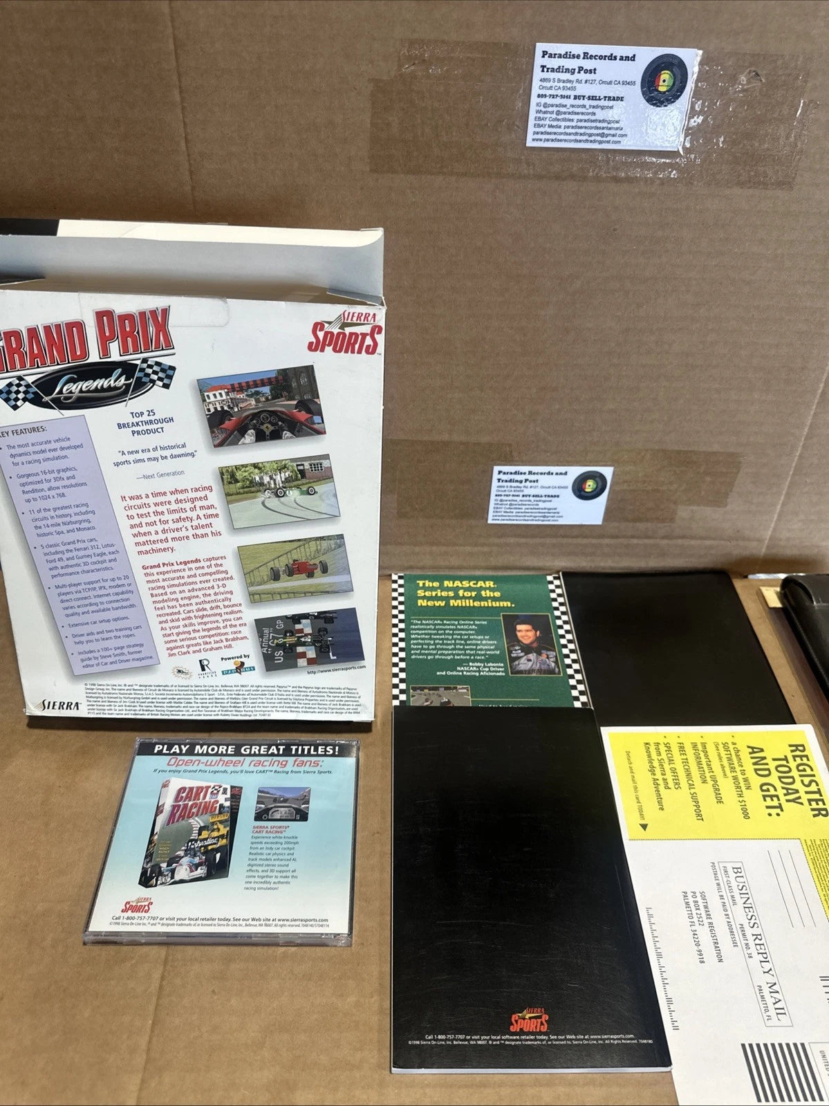 Grand Prix Legends (Sierra, Big Box PC Sim Racing Game)